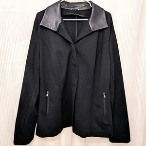 Marina Rinaldi Structured Black Wool Coat